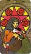 FIVE OF PENTACLES tarot card - upright