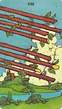 EIGHT OF WANDS tarot card - upright